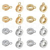 SUPERFINDINGS 16Pcs 4 Style Brass Micro Pave Cubic Zirconia Tube Bails KK-FH0007-20-1