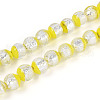 Luminous Handmade Lampwork Silver Foil Beads Strand FOIL-N029-03B-1