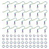 Unicraftale 60Pcs Rainbow Color 304 Stainless Steel French Earring Hooks DIY-UN0003-60-1