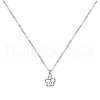 Alloy Hollow Flower with Star Pendant Necklaces for Women PW-WGA599A-01-5