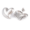 Left and Right Non-Tarnish 304 Stainless Steel Stud Earrings for Women EJEW-A049-06P-2