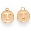 Golden Plated Alloy Enamel Charms X-ENAM-S118-06T-1