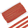 12M Polyester Glitter Wavy Fringe Trim Ribbon OCOR-WH0003-031C-1