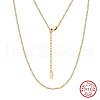 925 Sterling Silver Figaro Chain Necklaces for Women NJEW-H048-05G-3