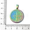 Ion Plating(IP) 304 Stainless Steel Pendants STAS-A053-24B-M-3
