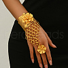 Luxurious Middle Eastern Bride Iron Ring Bracelets with Floral Design BA9055-2