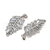 Rack Plating Brass Clear Cubic Zirconia Pendants KK-L236-04C-P-2