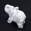 Howlite 3D Elephant Home Display Decorations G-A137-B01-03-3
