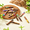 16Pcs 8 Colors Transparent Resin & Walnut Wood Big Pendants RESI-TA0002-53-5