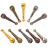 Gorgecraft 40Pcs 5 Colors Alloy Cord Ends FIND-GF0007-30-1