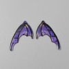 Translucent Resin Glitter Powder Pendants X1-RESI-TAC0018-18I-1