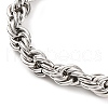304 Stainless Steel Rope Chain Necklaces for Women NJEW-G140-15GP-2