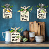Wooden Pendant Decoration HJEW-WH0074-021-5