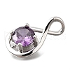 925 Sterling Silver Pave Cubic Zirconia Pendants STER-V001-03P-02-2