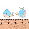 Marine Animals Alloy Enamel Pendants ENAM-T022-34B-3