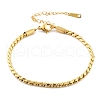 304 Stainless Steel Rope Chain Bracelets for Women BJEW-Q051-04G-4