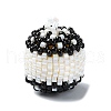 Seed Beads Beaded Charms PALLOY-MZ00290-1