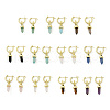 Natural Mixed Stone Hoop Earrings EJEW-P306-01G-2