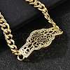 Brass Micro Pave Clear Cubic Zirconia Link Bracelets BJEW-F498-02A-G-4
