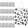 Rectangle with Paw Print Pattern Paper Storage Bags with Handle ABAG-WH0046-38B-7