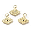 Brass Micro Pave Cubic Zirconia Pendants KK-P188-C07-G-1