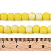 Frosted Opaque Glass Beads Strands GLAA-T032-P6mm-MBB16-4
