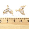 Brass Micro Pave Cubic Zirconia Pendants KK-B134-39G-3