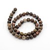 Natural Leopard Skin Jasper Round Bead Strands G-P070-77-3mm-2