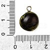 Brass Acrylic Pendants OACR-R006-01G-08-3