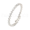 Rack Plating Brass Pave Clear Cubic Zirconia Rhombus Open Cuff Bangles BJEW-B110-02P-1