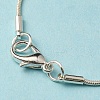 Brass Round Snake Chain Necklace Making KK-F763-07P-4