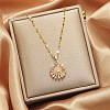 Alloy Crystal Rhinestone Pendant Necklaces for Women WGDF473-13-1