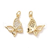 Brass Cubic Zirconia Pendants KK-G453-19G-1