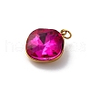 316 Stainless Steel Faceted Glass Pendants STAS-K258-47G-3