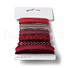 18 Yards 6 Styles Polyester Ribbon SRIB-C001-D07-2