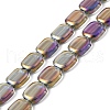 Transparent Electroplate Glass Bead Strands EGLA-P049-02A-FR04-1