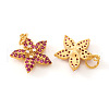Brass Micro Pave Cubic Zirconia Pendants KK-I672-15G-2