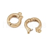 Brass Ring Twister Clasps KK-P310-01G-2