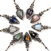 Mixed Gemstone Dowsing Pendulum Big Pendants G-H293-01R-1