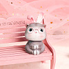 Cute Resin Glasses Cat Figurine Display Decorations ANIM-PW0001-155B-1