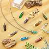  10Pcs 10 Style Natural & Synthetic Gemstone Double Terminated Pointed Pendants G-PH0019-16-2