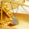 Non-Tarnish Stainless Steel Square Pendant Necklace CP3503-2-1