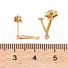 Ion Plating(IP) 304 Stainless Steel Stud Earrings FIND-Q103-01V-G-3
