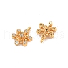 925 Silver Pave Clear Cubic Zirconia Snowflake Charms STER-O006-03G-2