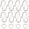 Beebeecraft 50Pcs Brass S Hook Clasps KK-BBC0008-85S-1