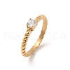 Ion Plating(IP) 304 Stainless Steel Finger Ring RJEW-C071-08G-1