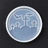 DIY Halloween Tombstone Pattern Cup Mat Silicone Molds DIY-E055-16-4