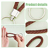 CRASPIRE 24Pcs 3 Colors Imitation Leather Keychain KEYC-CP0001-21-6