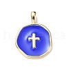 Brass Enamel Pendants KK-G417-01LG-05-1