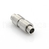 304 Stainless Steel Matte Surface Magnetic Clasps with Glue-in Ends STAS-O042-A-26-3